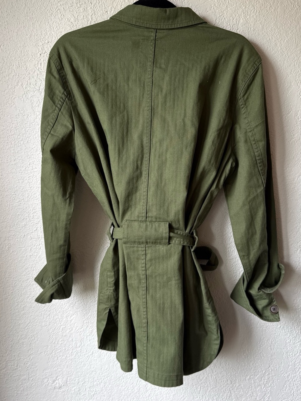 Madewell Olive Utility Tie-Belt Jacket - Picture 3 of 5